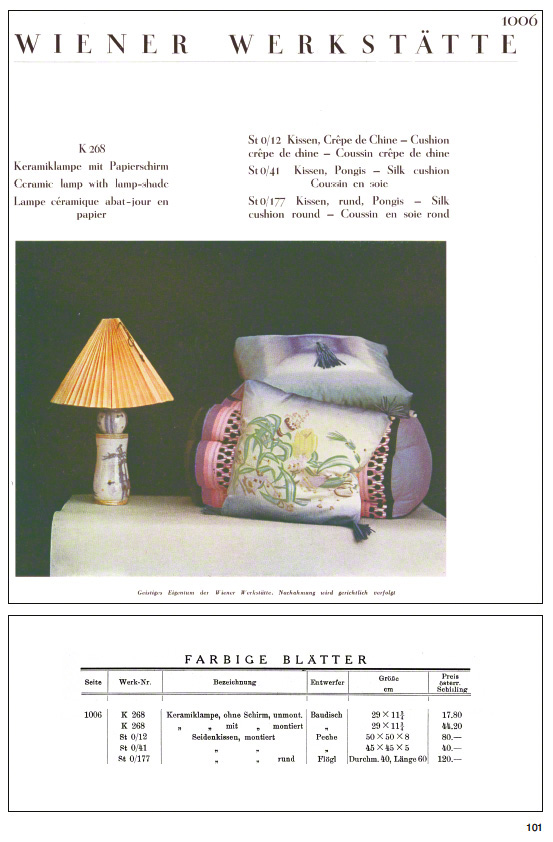 Wiener Werkstätte Katalog Katalog 1928